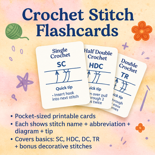 Crochet Stitch Flashcards
