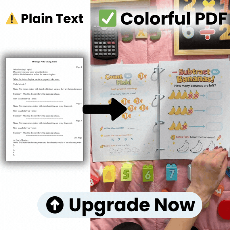 Upgrade to the Full 10,000+ Pages Color Math Learning Vault (One Time Offer)